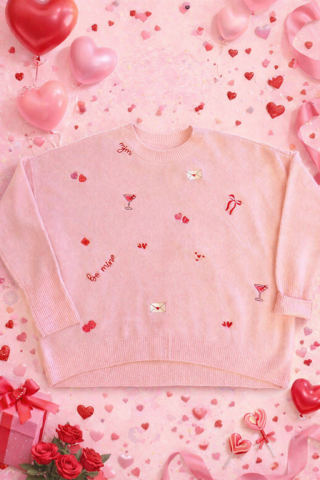 Love Notes Embroidered Sweater