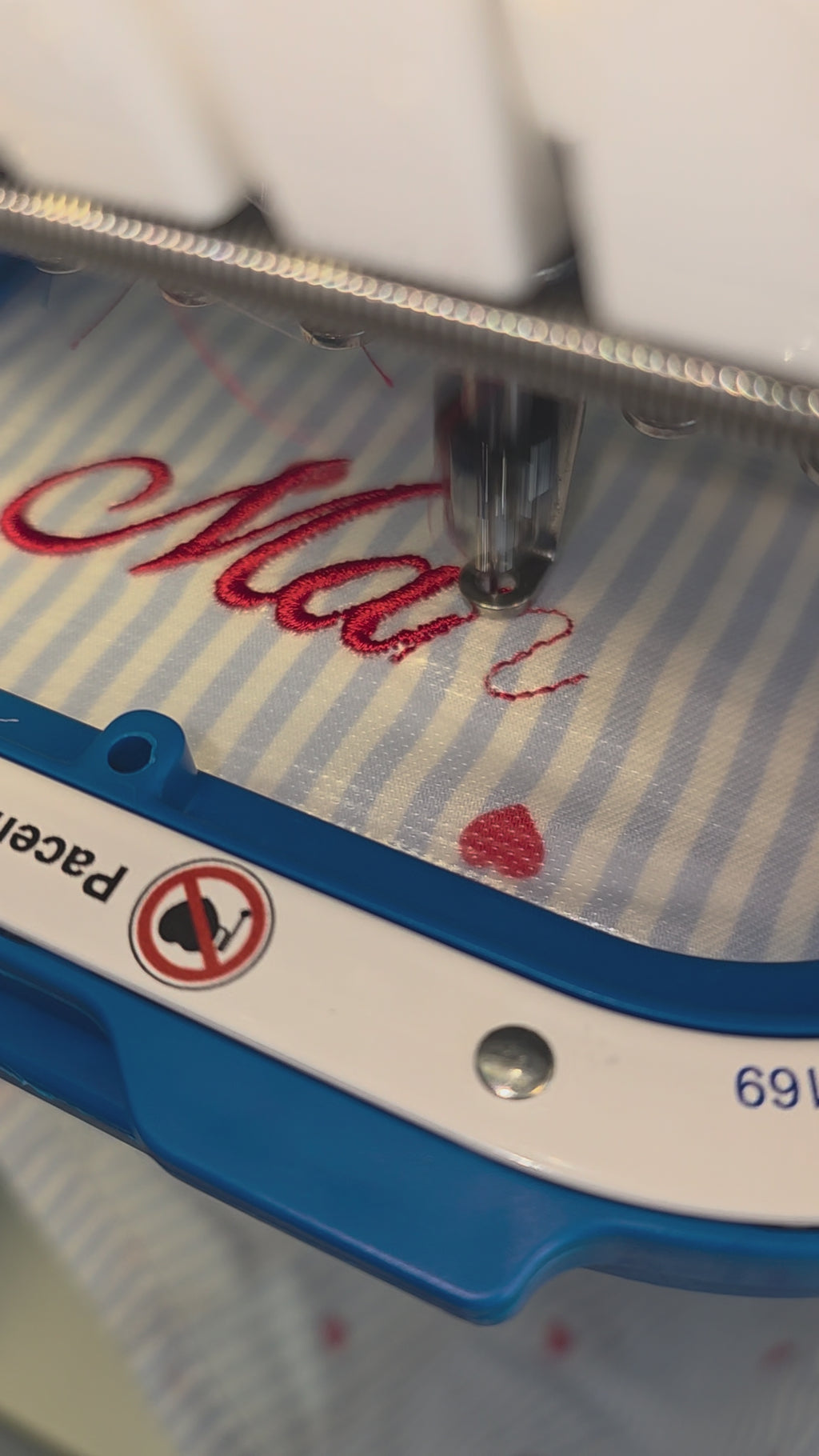 Heart Stripe Embroidered Boxer Shorts